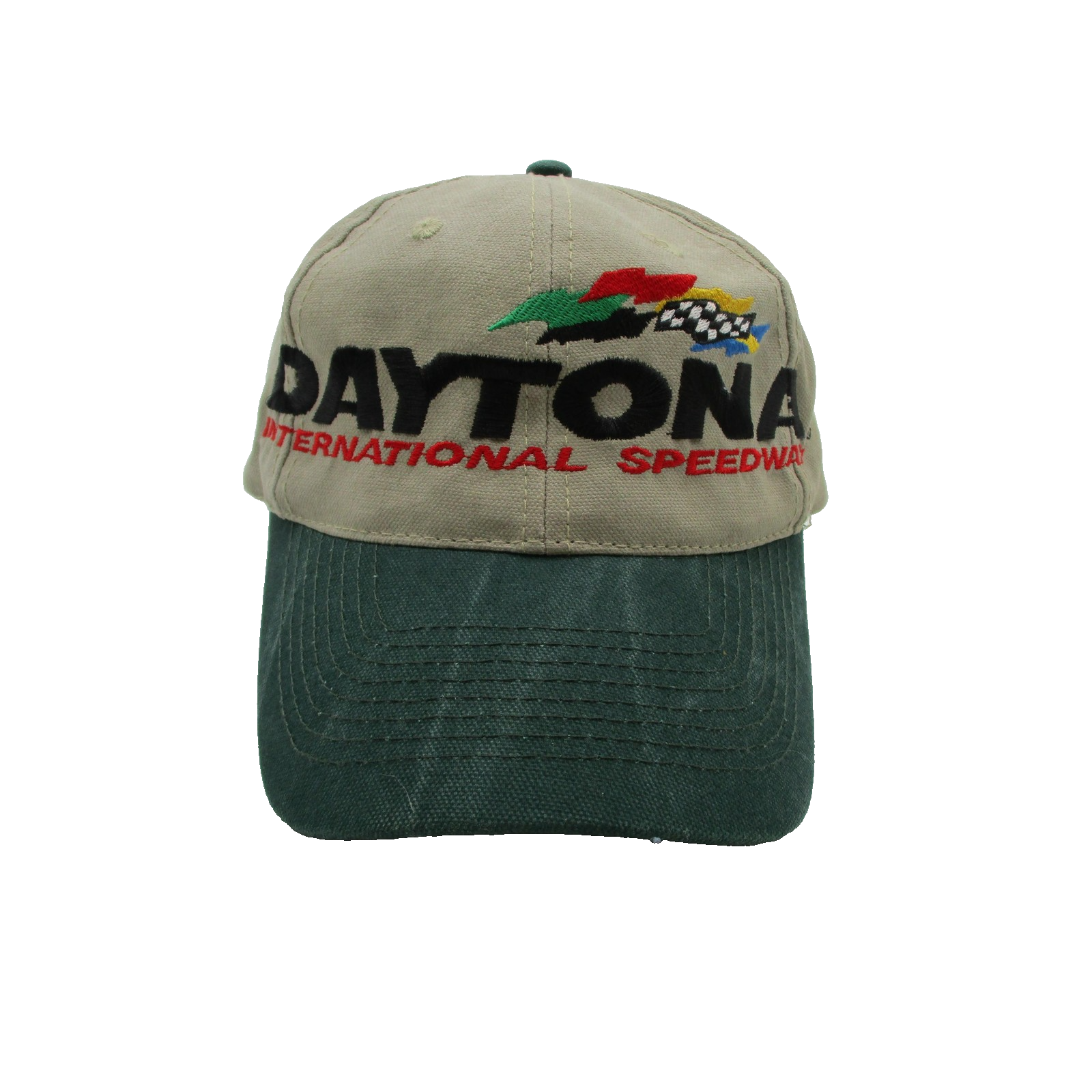 Daytona International Speedway Hat Cap Strap Back One Size Beige Nascar Headshot